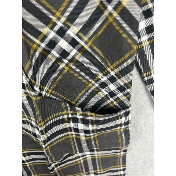 Joan Rivers Blouse Womens 6 Plaid Cottage Core Long Sleeve Peplum Button Casual - Picture 16 of 16